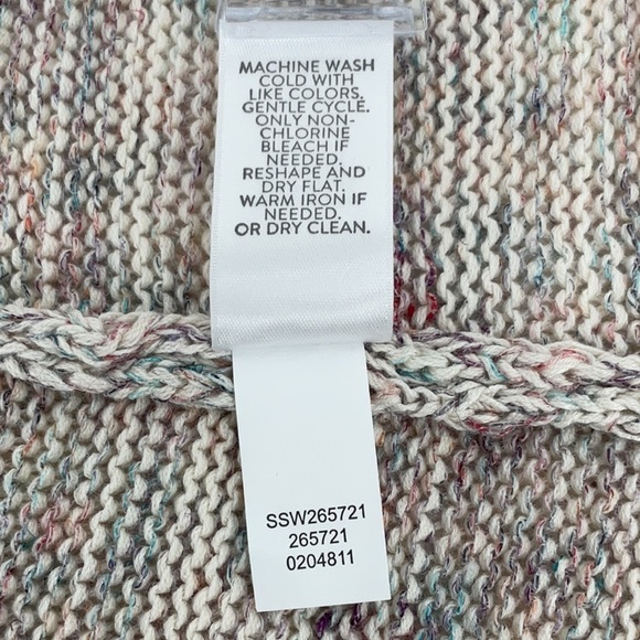 NWoT J.Jill Textured Slub Knit Sleeveless Sweater M Cotton Linen Blend Confetti - Picture 9 of 10